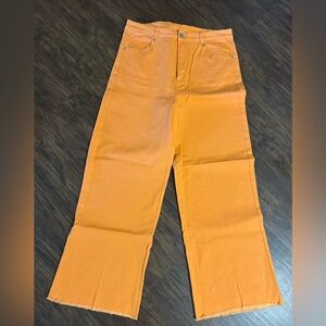Orange Wide-Leg Pants
